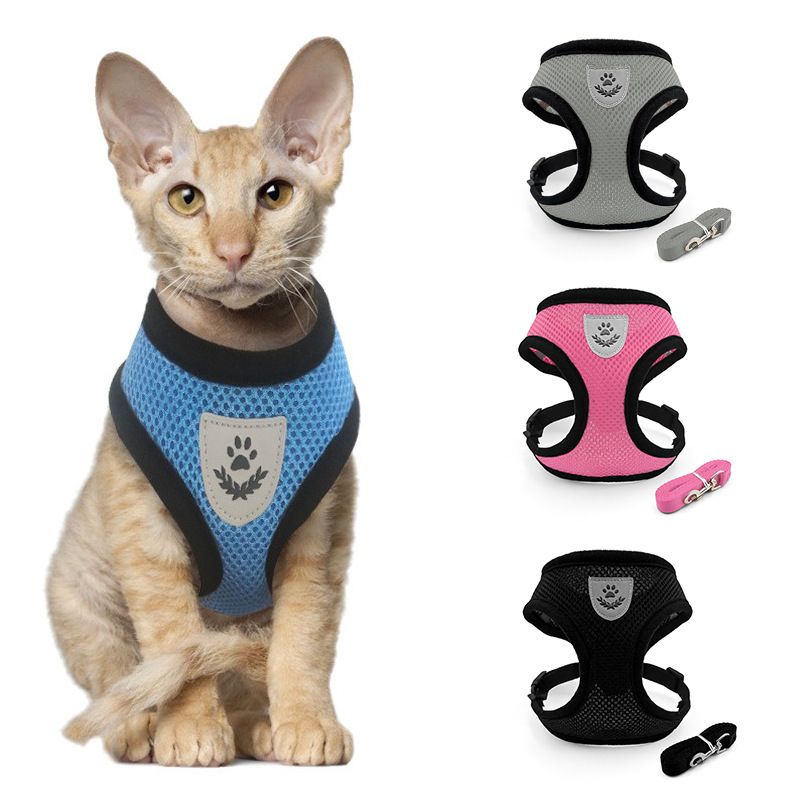 Pet Harness For Walking Dogs And Cats, Outdoor Adjustable Explosion-Proof Vest-Style Leash_voghion.com