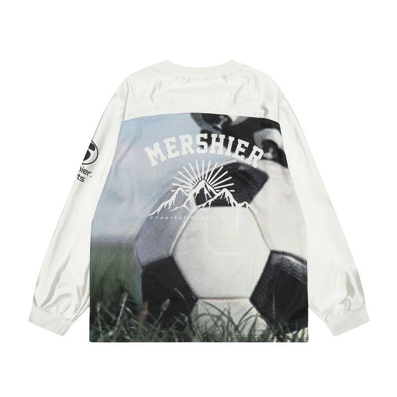 Camiseta deportiva de manga larga con estampado de malla para hombre y mujer, tendencia urbana de Nueva Jersey_voghion.com