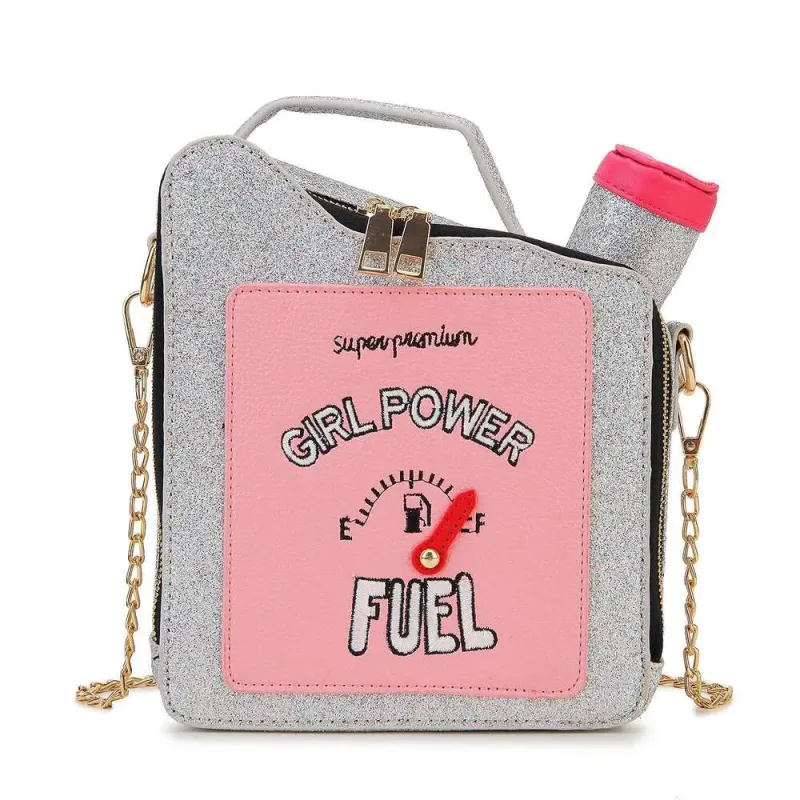 Designer 2025 schattige benzinefles ontwerp crossbody voor vrouwen portemonnees en handtassen schouderketting glitter clutch vrouwelijk_voghion.com