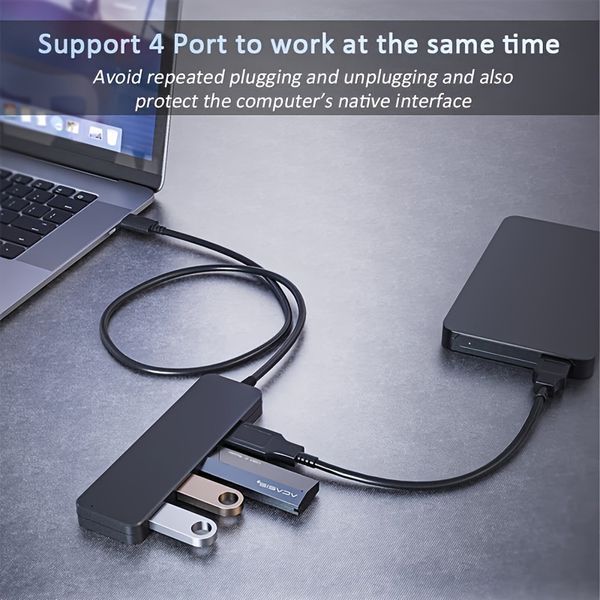 Usb Port Expander; USB 3.0 Hub; 4-Port USB Hub USB Splitter USB Expander For Laptop; Xbox; Flash Drive; HDD; Console; Printer; Camera; Keyborad; Mou_voghion.com