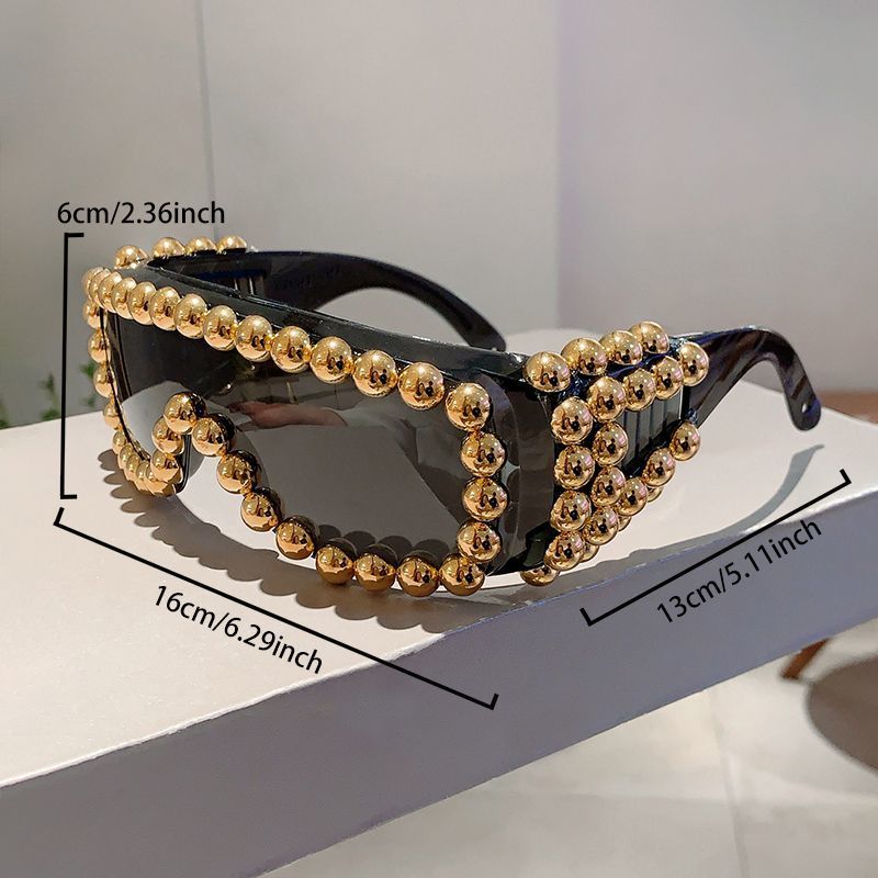 Integrated Large-frame Sunglasses Personalized Trend Party Anti-glare Sunglasses_voghion.com