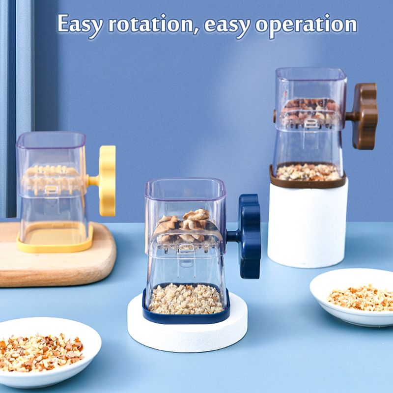 Küchen-Choppe-Kurbel-Nussmühle, multifunktionaler Trockenfruchtzerkleinerer, Erdnussstampfer, Nusszerkleinerer, Erdnussmahlgerät, Getreidemühle_voghion.com