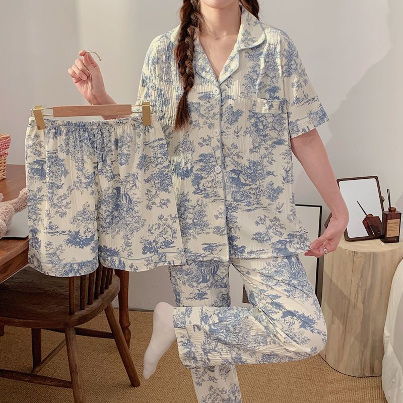 Neit Schlankheetskostüm mat dräi Deeler fir Koppelen, High-End Tëntmolerei, lässegt lockert Heemkostüm, Oberbekleedung-Set_voghion.com