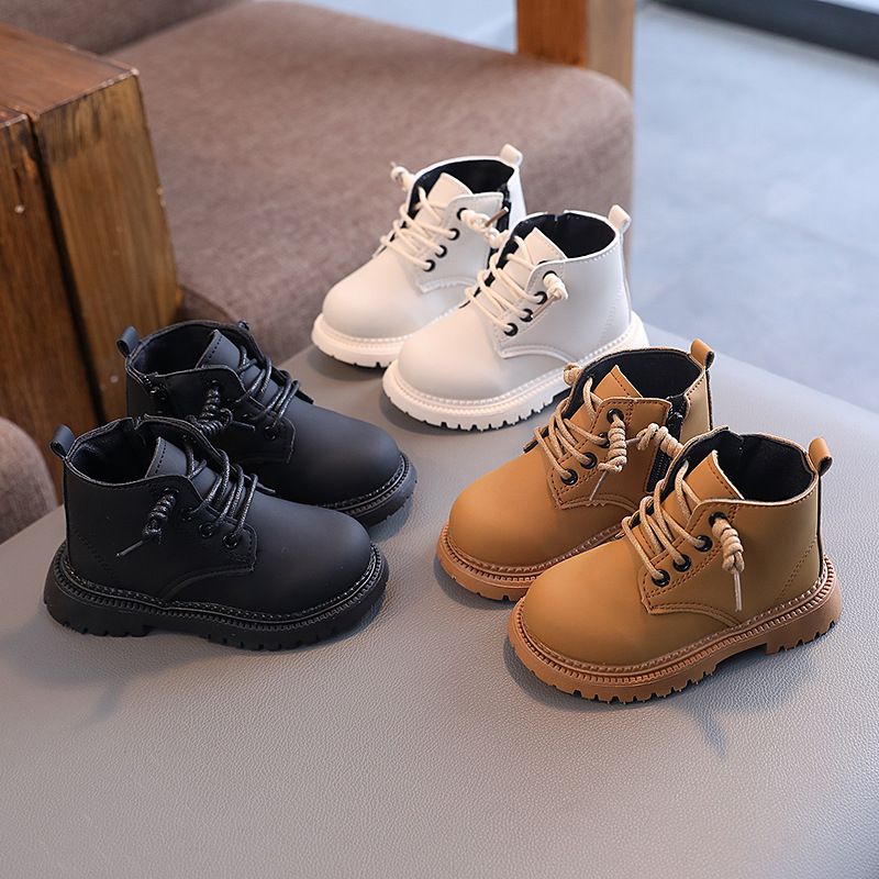 Autumn And Winter New Children's Martin Girls' Shoes, British Leather Short Boots, Boys' Boots_voghion.com