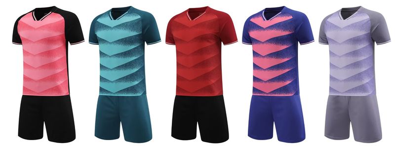 Summer football with breathable quick drying fabric, adult and children's printed size competition training suit_voghion.com