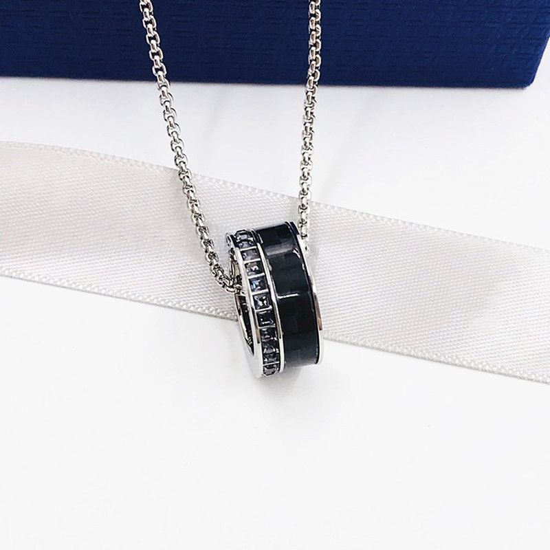 Kolmönster turpärlor halsband för män och kvinnor elementkristall nyckelbenshalsband_voghion.com