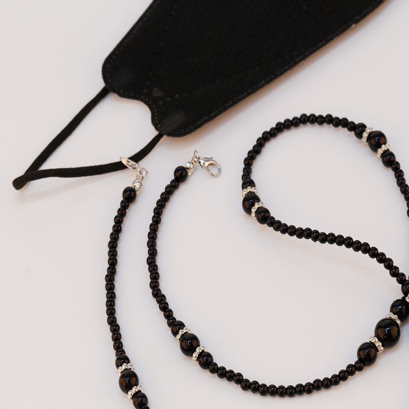 Korean And Japanese New Style Small Fragrance Pearl Anti-Lost Mask Accessories Simple Fashion Glasses Chain_voghion.com
