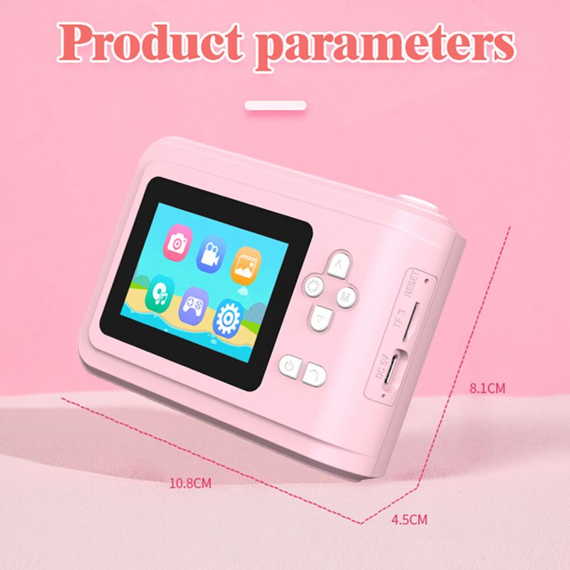 1080P Kids Instant Print Camera USB Charging Camera For Kids Ages 3-12 (Pink)_voghion.com
