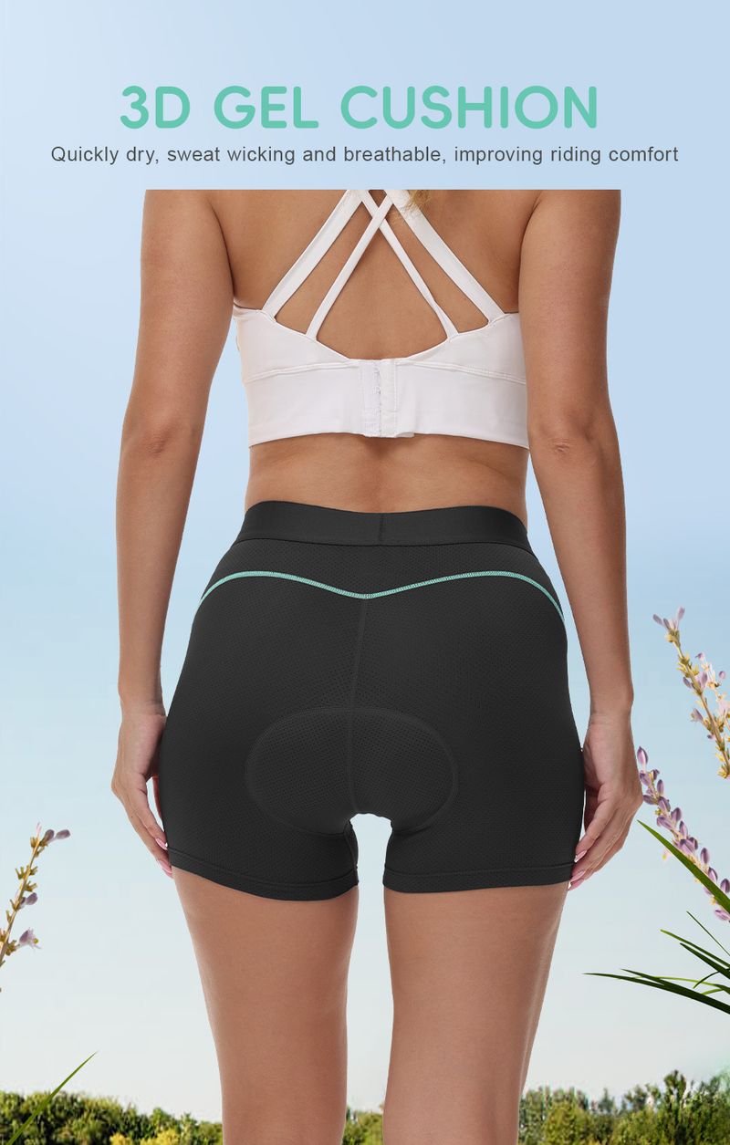 Sous-vêtements d'été 2025, coussinets absorbants en silicone, pantalons très élastiques, vêtements de cyclisme pour femmes_voghion.com