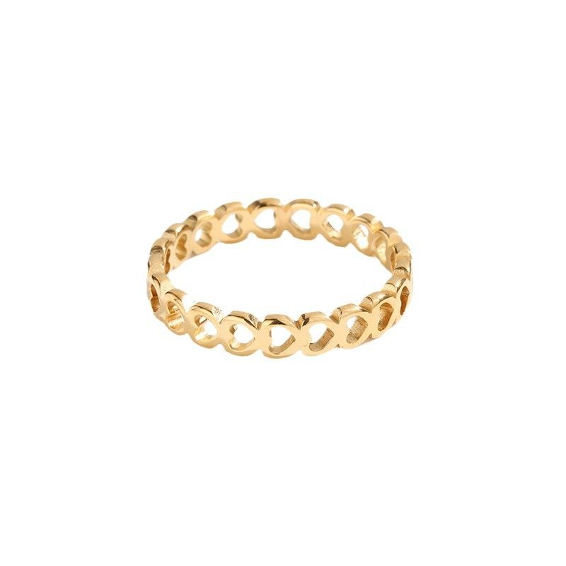 Titanstahlring mit Nischendesign, massiver, hohler Pfirsichherzring, Liebesaccessoire für Paare_voghion.com