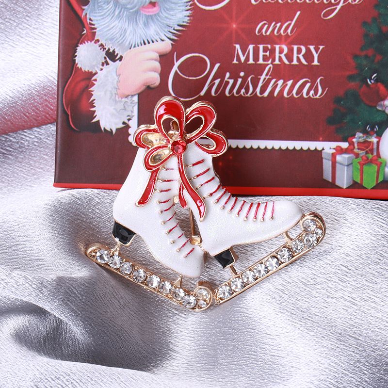 Broche goutte d'huile en alliage incrusté de diamants, faite main._voghion.com