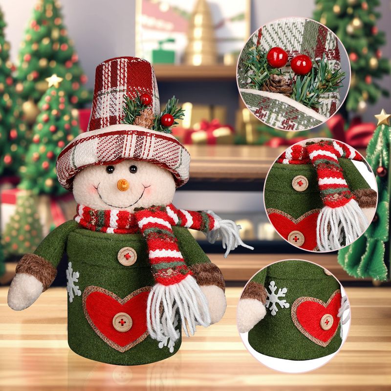 Aukštos klasės saldainių dovanų stiklainis, Kalėdų išvakarių dekoravimo dėžutė, Kalėdų Senelio sniego senelio stiklainis_voghion.com