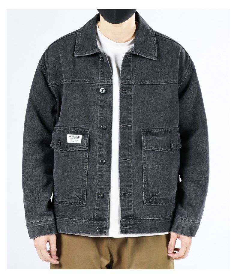 Giacca in denim da uomo, coordinata, alla moda, casual, cardigan_voghion.com