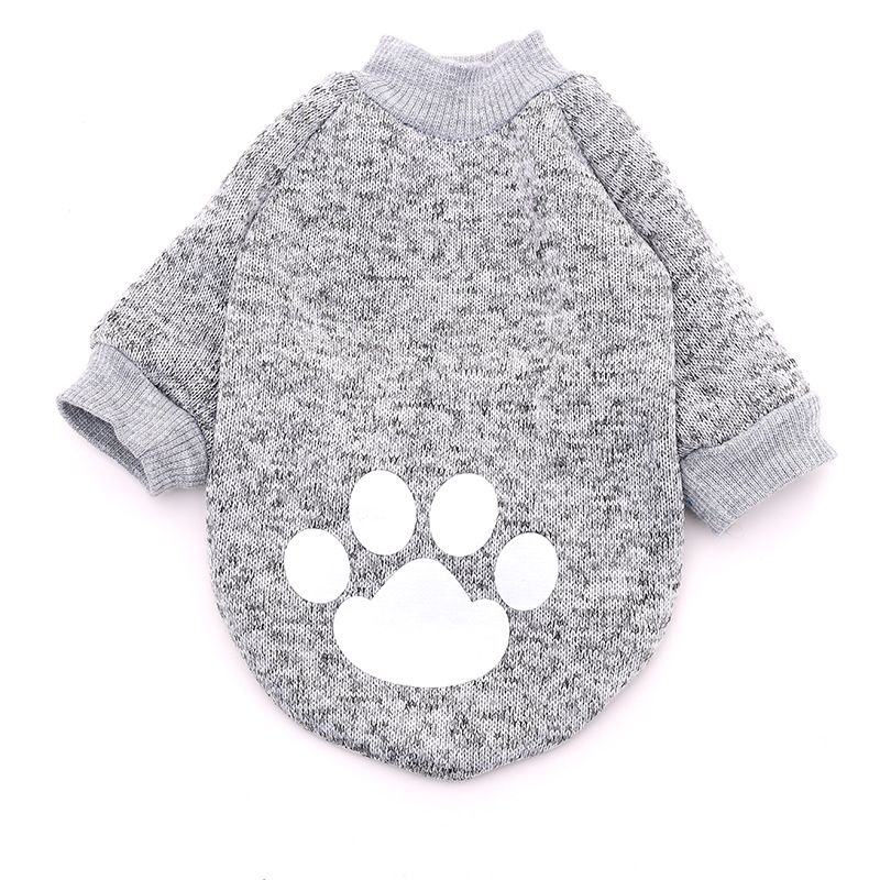 Cross-border pet sweater autumn and winter fleece printed sweater cat clothing dog clothes pet sweater wholesale_voghion.com
