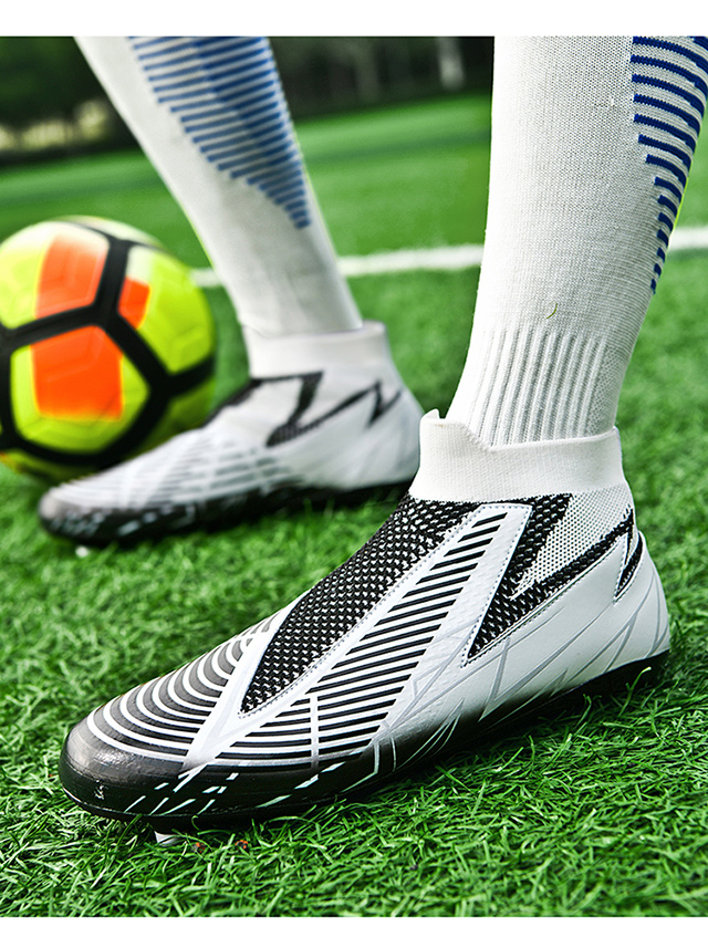 Herrenschuhe Sport für Fußballschuhe mit elastischen Netzstrümpfen Original Profi-Fußballschuhe für Herren_voghion.com