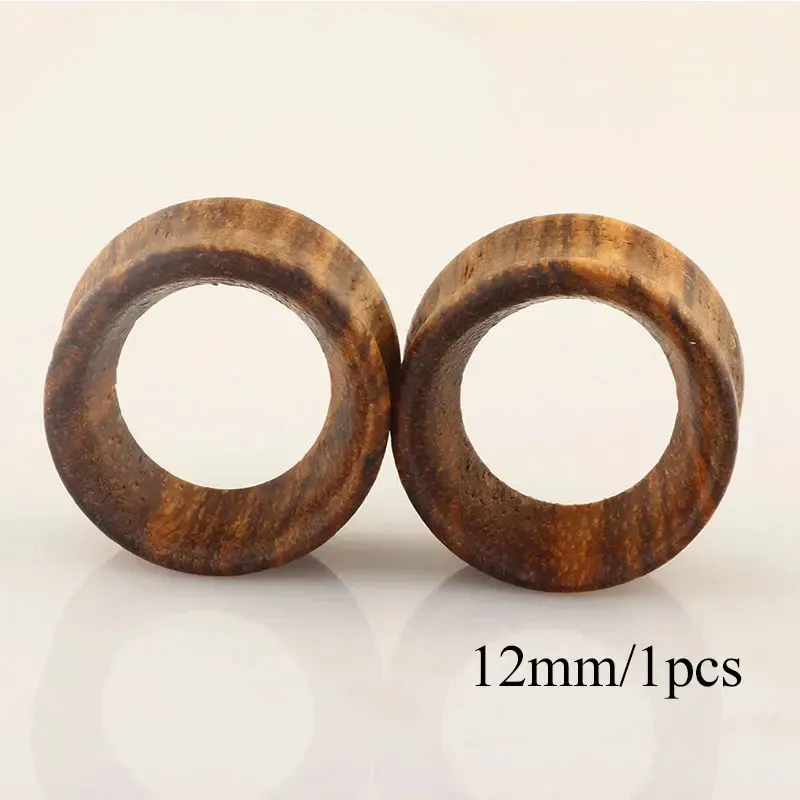 1 pz dilatatori per orecchie in legno, dilatatori per orecchino, punk, tunnel di carne, piercing, gioielli, corpo cavo, espansione 620 mm, 241217_voghion.com