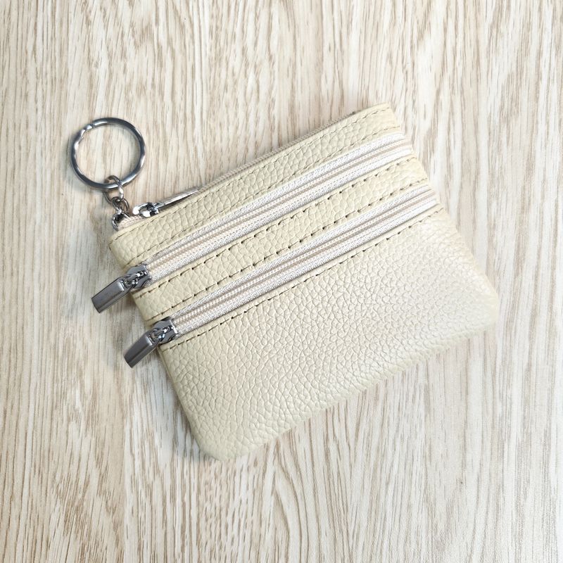 Beliebte Leder-Geldbörse für Damen, Haushalts-Reißverschluss, Schlüsseltasche, multifunktionale Kartentasche, Münzgeldbörse_voghion.com