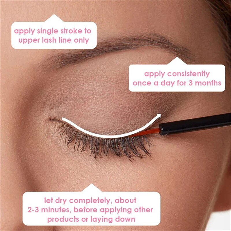 7 Tage Wimpern-Essenz für schnelles Wachstum, flüssige natürliche Verbesserung, nährende Locken, dickere Wimpern, Haar, lockige Wimpern, Pflegeserum_voghion.com