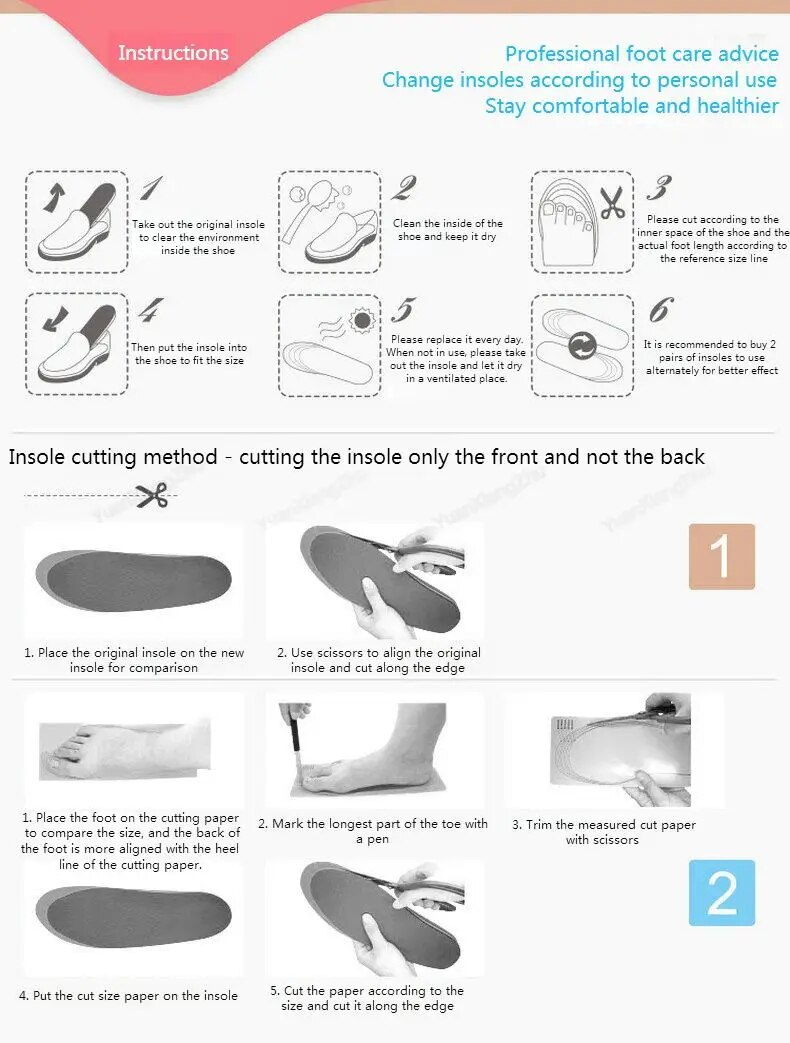 1 Paar Leder Damen Schuhe Einlegesohlen Weiche, rutschfeste Schuhpolster Komfort-Einlegesohle zur Unterstützung des Fußgewölbes zur Linderung von Plantarfasziitis an den Füßen_voghion.com