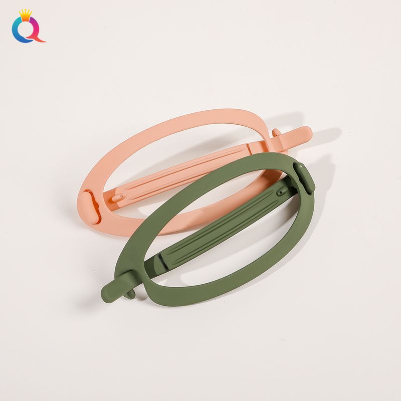 Fermaglio per capelli in policarbonato opaco - Elegante fermaglio ovale per capelli da donna (fermagli antiscivolo per chignon, grazioso accessorio per capelli posteriori, tenuta delicata per capelli spessi)_voghion.com