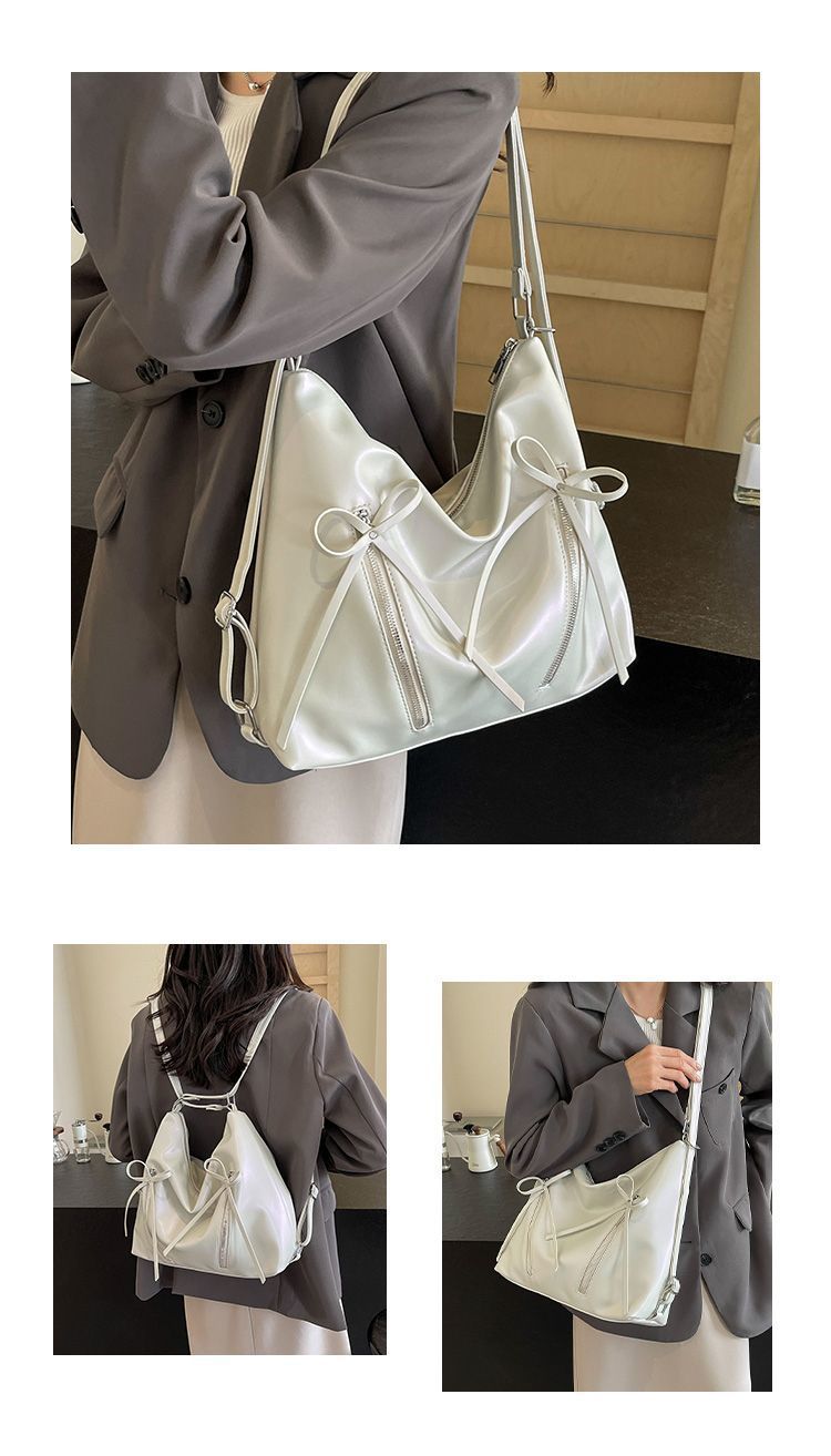 summer New Korean Bow Handbag Fashion Casual Large Capacity Shoulder Backpack Versatile Daily_voghion.com