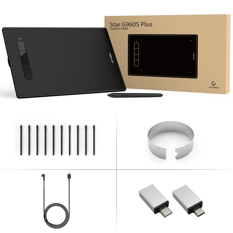 XP Pen Star G960S/S Plus Graphics Digital Drawing 8192 Levels Support Windows Pen Tablet Online Education_voghion.com