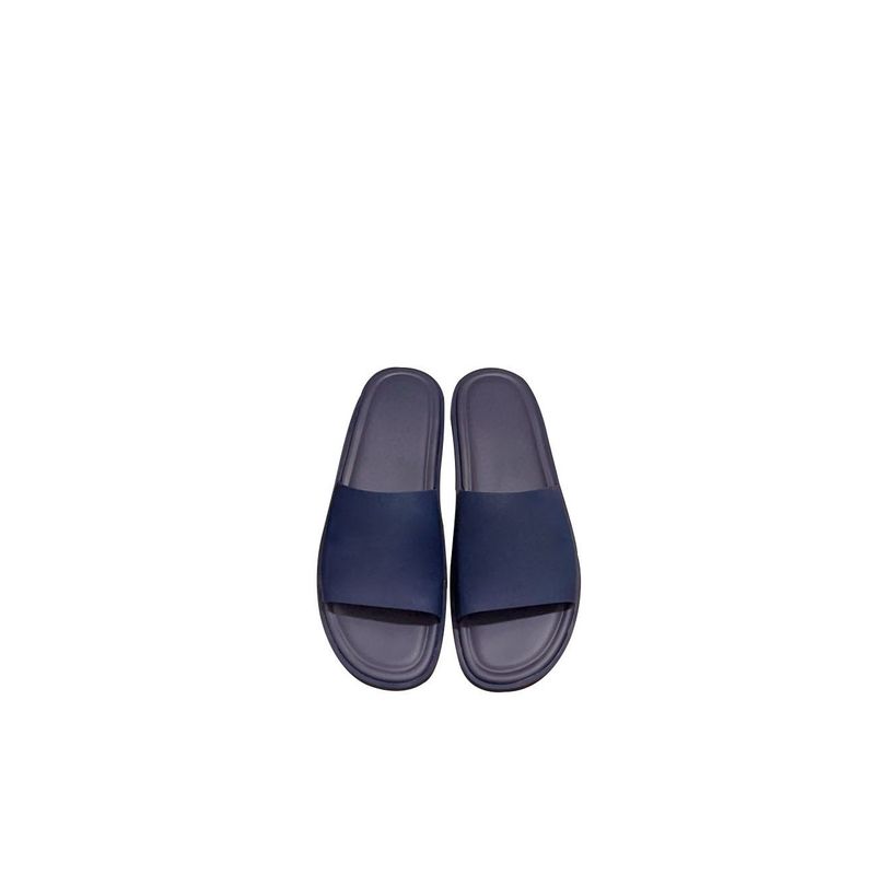 British Style Casual Summer Genuine Leather Flat Thick Sole Slide Sandals Beach Shoes Trendy Slippers_voghion.com