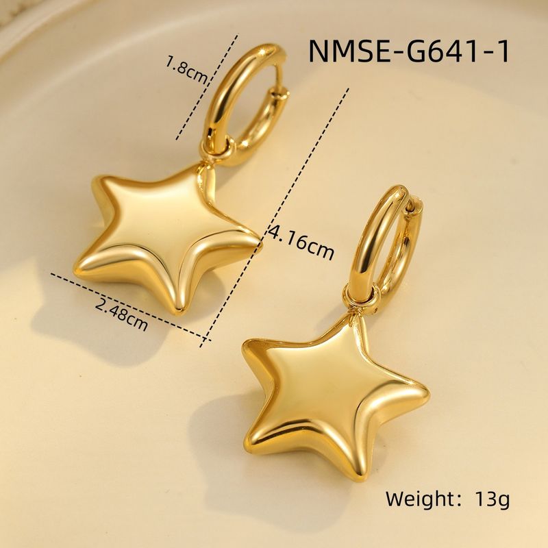 New Glossy Hollow Stainless Steel Earrings Ball Love Pendant Retro High End Titanium Steel Earrings_voghion.com