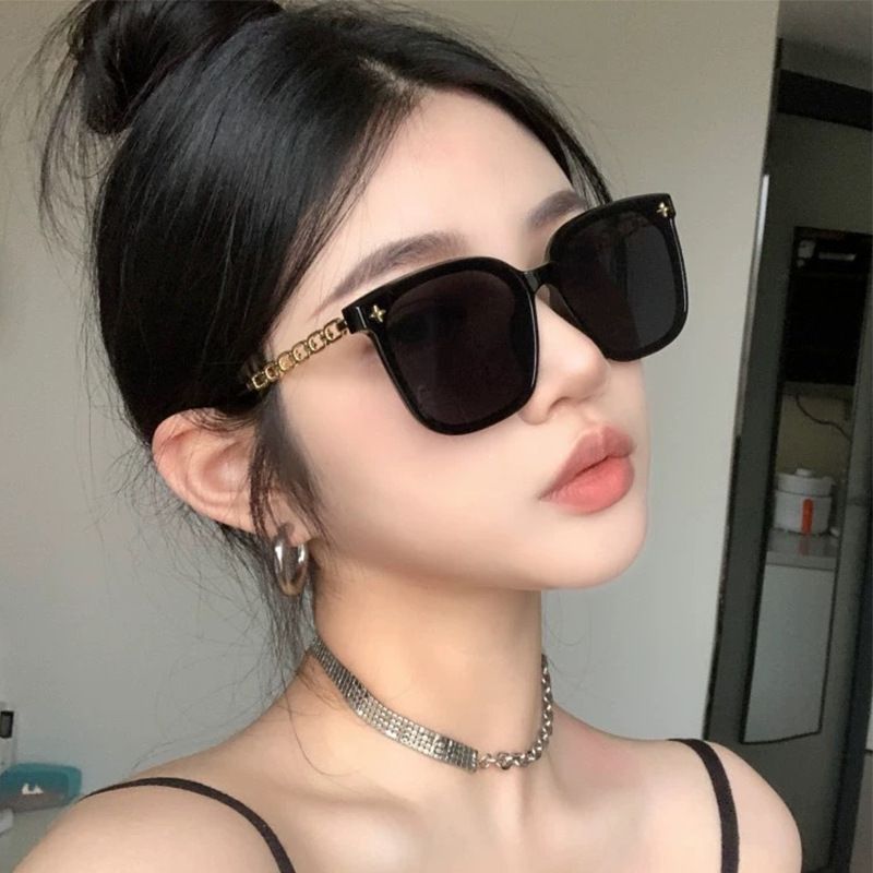 Nuovi occhiali da sole da donna con un tocco di lusso, occhiali da sole con protezione solare popolari su Instagram, montatura grande, viso rotondo, snellenti_voghion.com