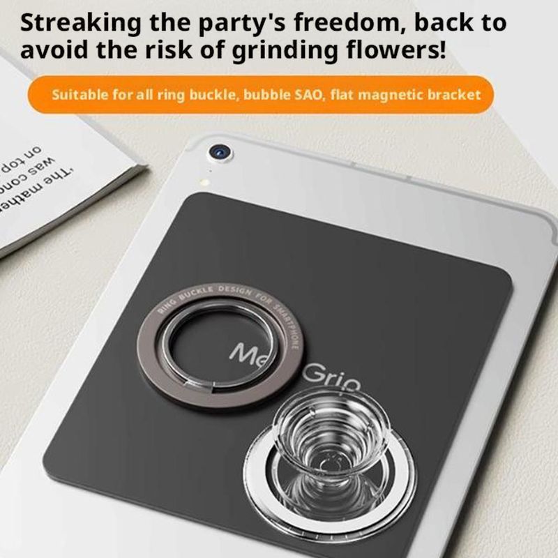 Universal Magnetic Adhesive Stand Plate IPad/Tablet Hands-Free Holder With Stro Sticky For Reading, Watching And_voghion.com
