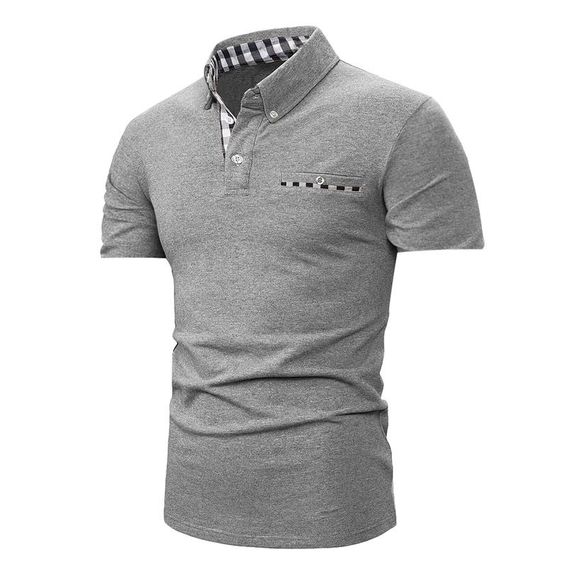 Neues kariertes Kurzarmoberteil für den Sommer für Herren_voghion.com