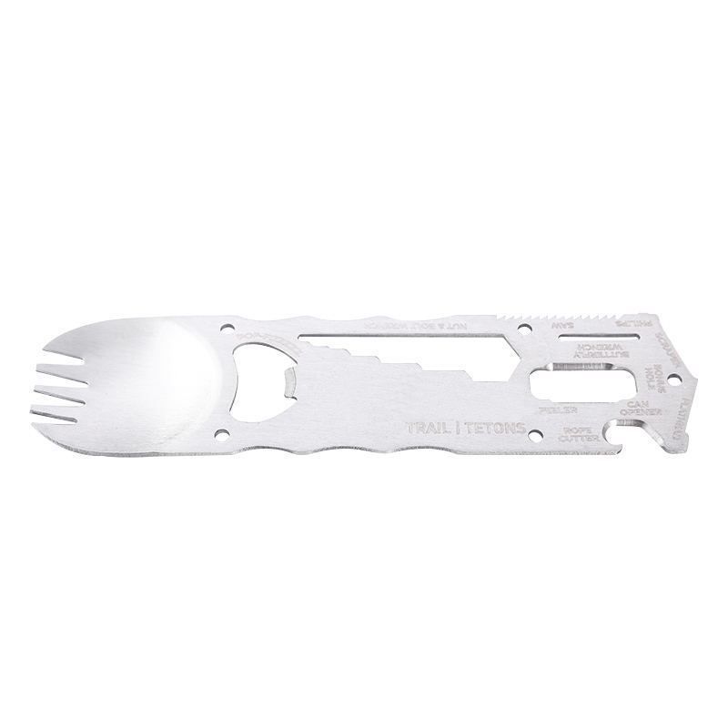 Stainless Steel Spoon Fork Knife Integrated Creative Multifunctional Outdoor Camping Tableware_voghion.com