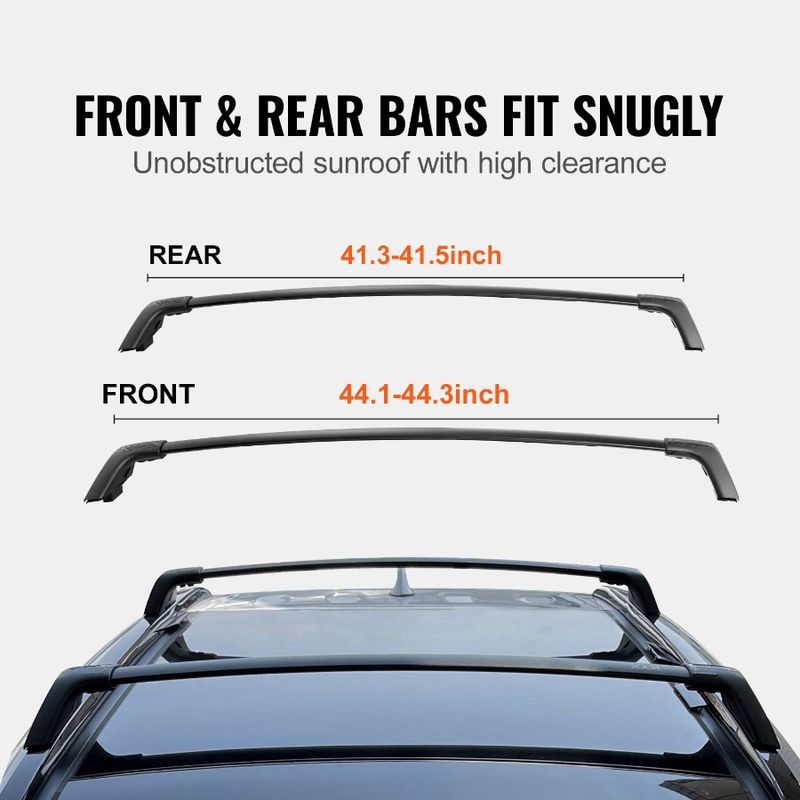 Adven Locking For Lb RAV4 Car Cross Cargo Top Bag Load Roof Capacity Aluminum Compatible Toyota Bars 20192023 Excludes Rack 260_voghion.com