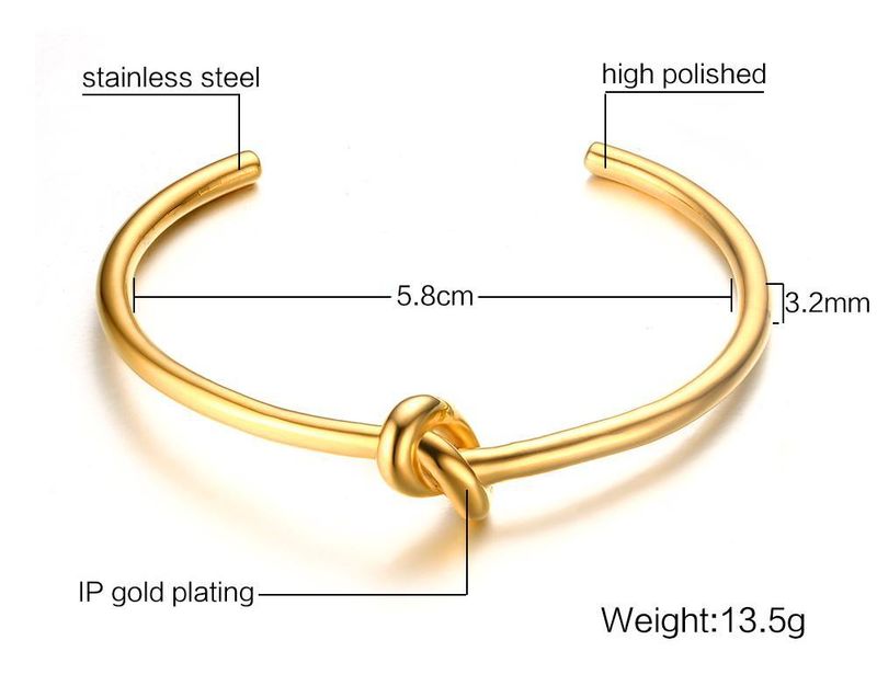 Dammeschmuck Edelstahl Open Knoted Bracelets Moud Bracelets Cross-Grenz Schmuck Stil Einfache Schmuck_voghion.com