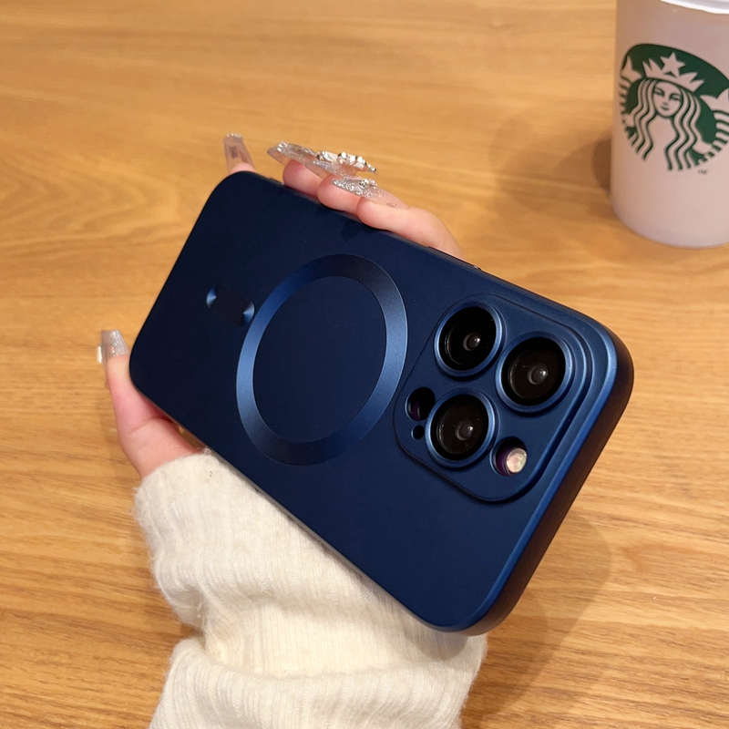 Lyx för magnetiska trådlösa laddningsfodral för IPhone 14 13 12 11 Pro Max Plus Kameraskydd Tillbehör_voghion.com
