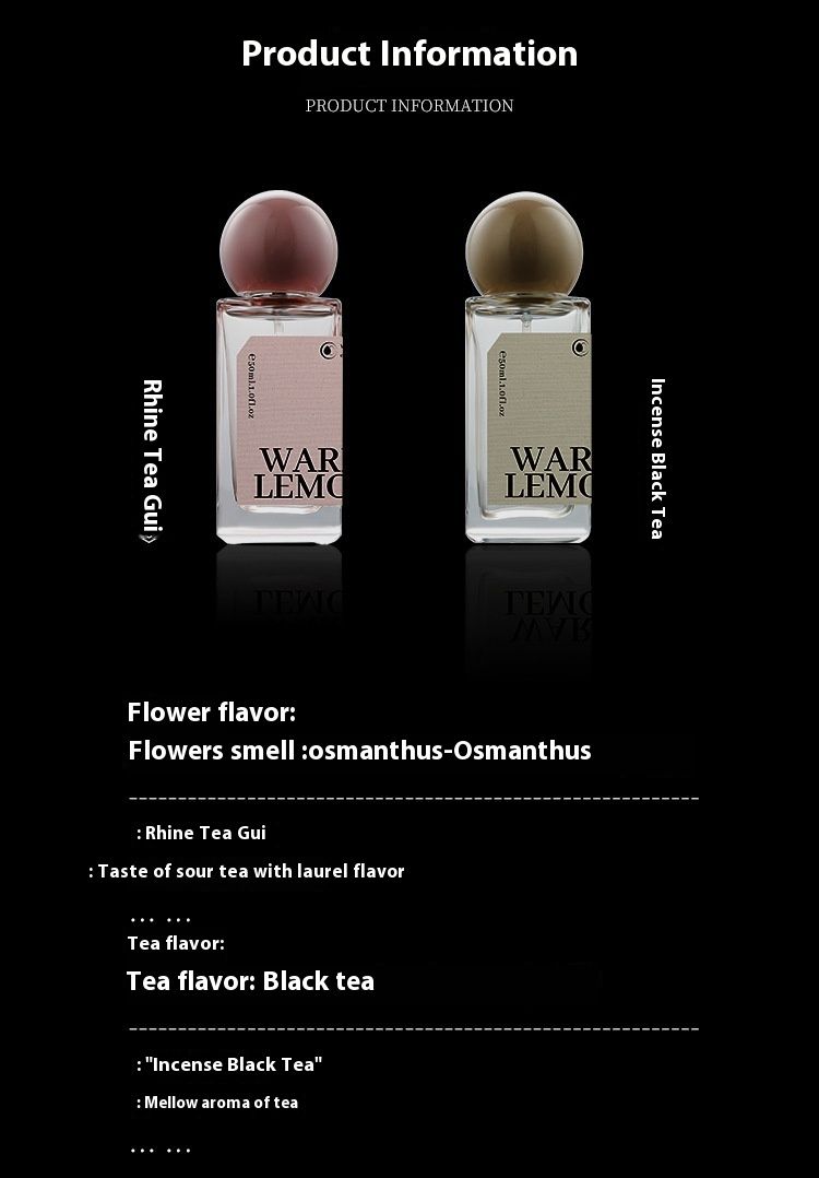 Nouveau Parfum Citron Vert Thé du Rhin Parfum Cannelle Encens Thé Noir Parfum Femme Parfum Longue Durée Parfum Étudiant Parfum Naturel_voghion.com