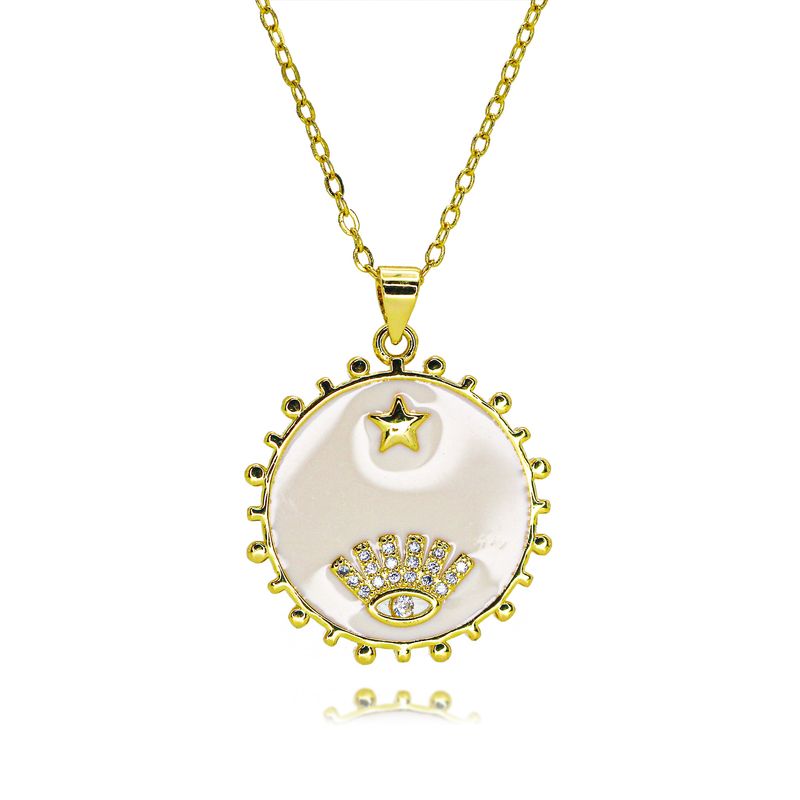 Collana con ciondolo a forma di goccia d'olio rotonda, personalità esagerata, catena per clavicola_voghion.com
