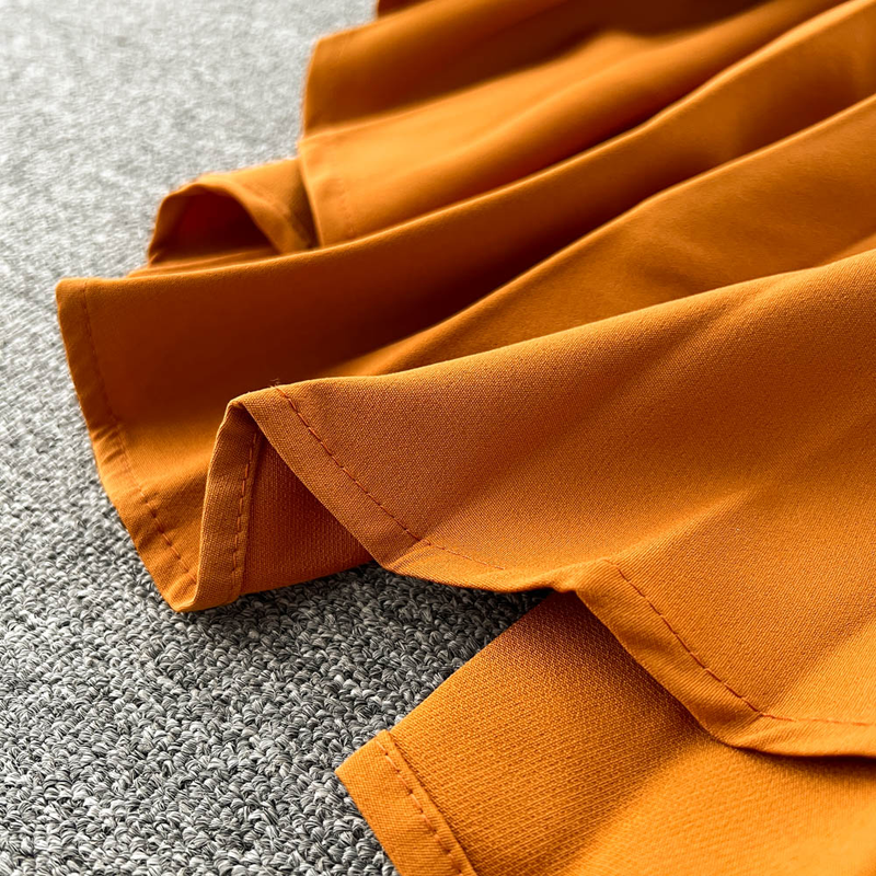 Women's Summer Contrasting Color Tube Top, Irregular Pleated Skirt, Trendy_voghion.com