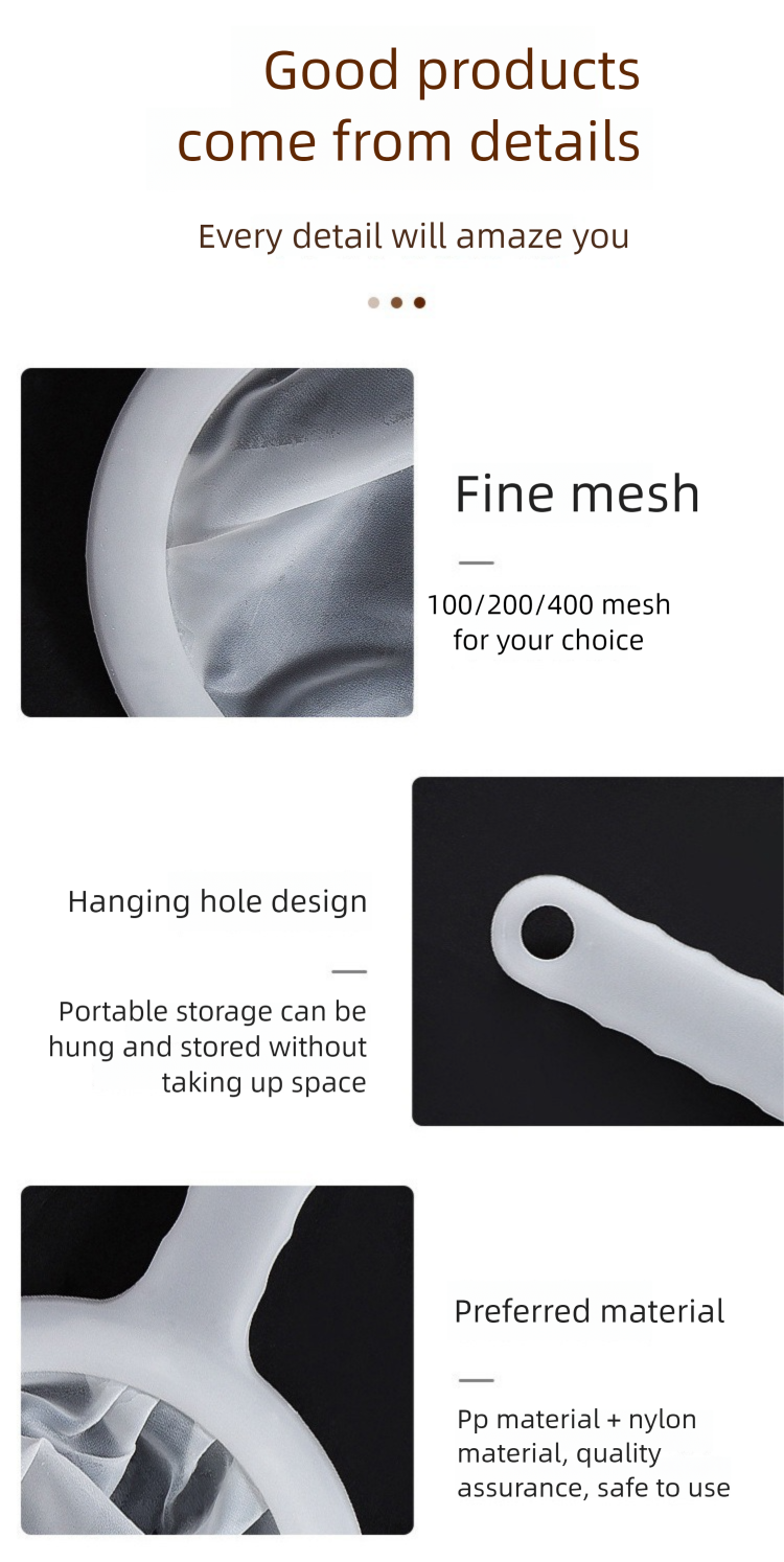 Filtro de leche de soja, filtro de red ultrafino para jugo, separador de residuos, colador de cocina universal._voghion.com