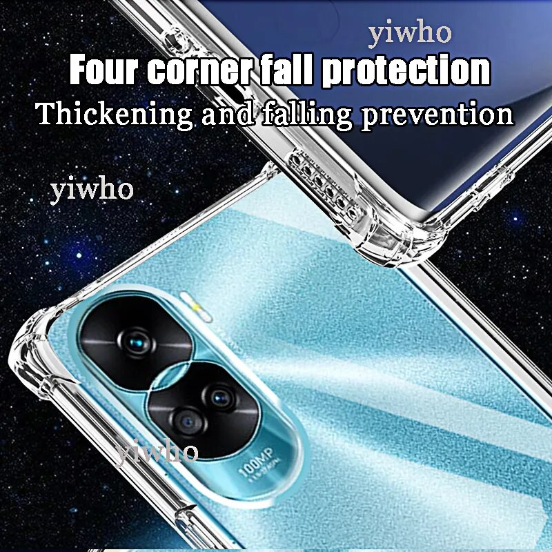 Telefono trasparente antiurto per Huawei Honor 90 Custodia in silicone trasparente Cover posteriore 70 Lite Pro X8a X9a X7a X6_voghion.com