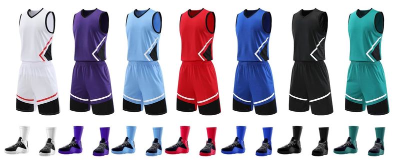 Ensemble de maillots de basket-ball américains 2023 pour hommes, maillot d'été imprimé pour entraînement et compétition, uniforme d'équipe d'étudiants_voghion.com