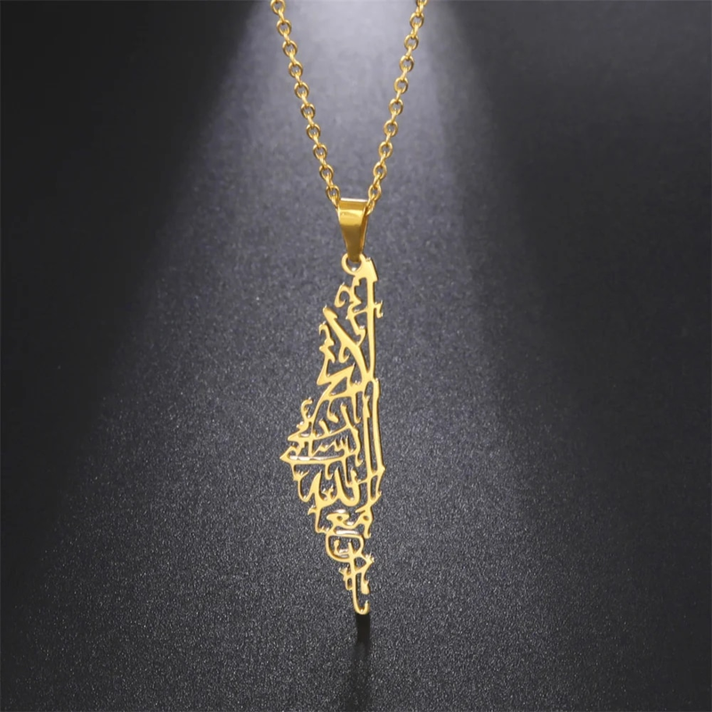 Hot Sales My Shape Pastine Pendant Necklaces for Women Men Stainss Steel Hollow Map Necklace Choker Chain Ma Jewelry_voghion.com