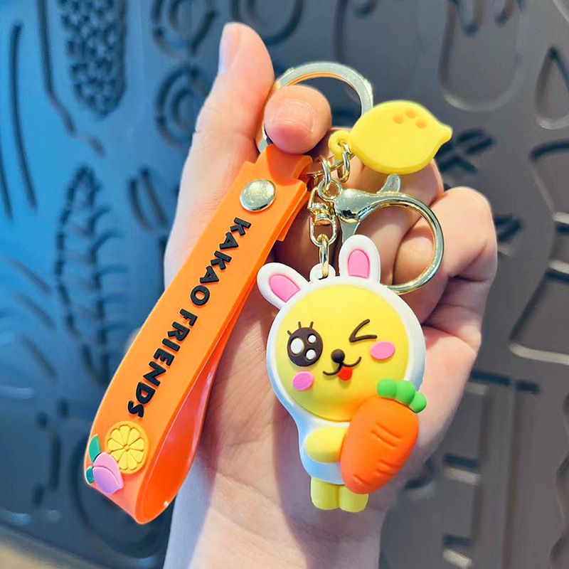 Cartone animato frutta carino scoreggia pesca re portachiavi colla bambola auto borsa ciondolo coppia piccolo regalo_voghion.com