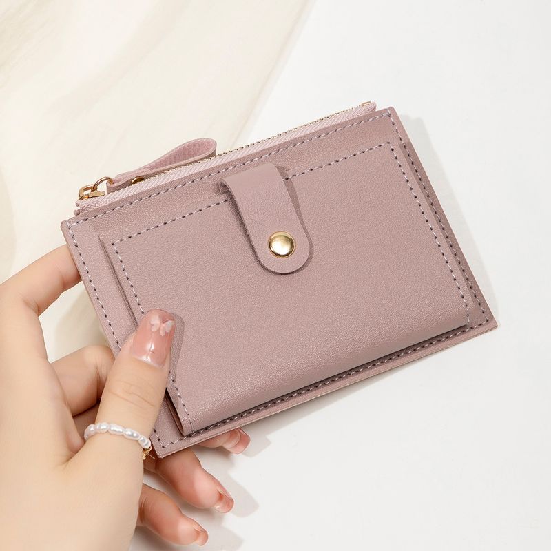 2025 New Ultra-thin Student Small Wallet, Simple And Fashionable Zipper Card Bag, Cute Women's Change Bag_voghion.com