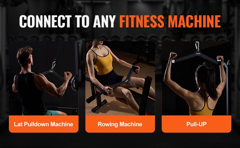 VEVOR LAT Pulldown Bar Tricep Handle Attachment V-bar Cable Machine For Home Gym_voghion.com