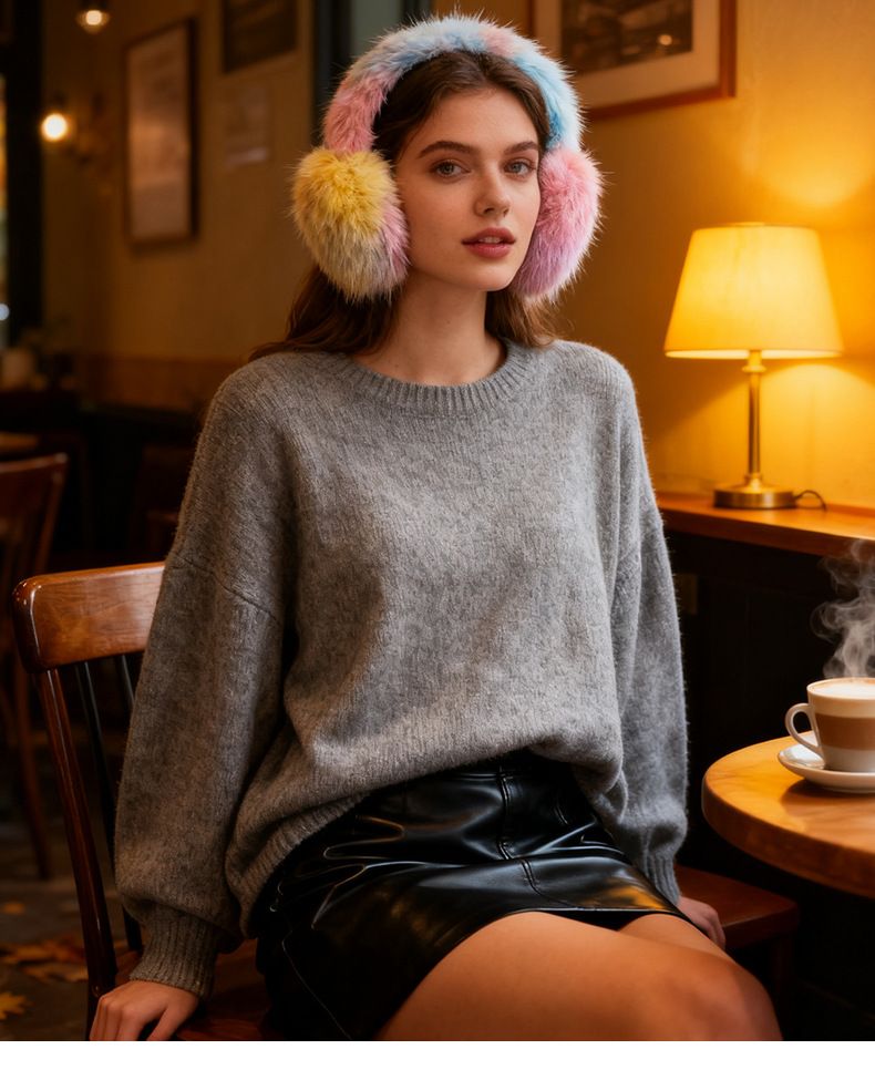 Copricapo invernale in pelliccia ispessita di volpe, stile europeo e americano, con effetto di alta qualità, caldo e avvolgente._voghion.com