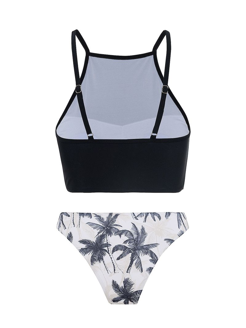 GraceChic 2024 New European And American Solid Color High-End Halter Neck Strap Design Slimming Cover-Up Bikini Swimsuit_voghion.com