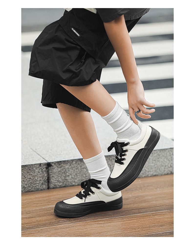 Trendy Low-Top Casual Sneakers For Men - Lightweight Breathable Round-Toe Shoes With Rubber Sole & Lace-Up Design_voghion.com