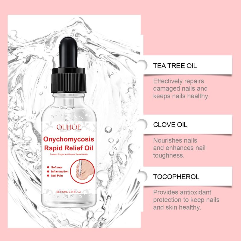 OUHOE Cuidado de pies Limpieza hidratante Tratamiento de uñas Solución nutritiva_voghion.com