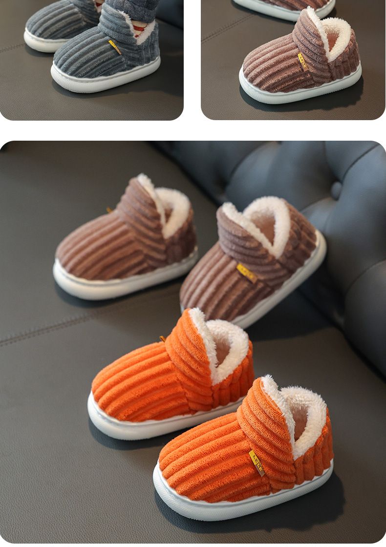 Pantofole invernali per bambini con fodera in pelliccia, suola antiscivolo, comode pantofole da casa per bambini e bambine (diversi colori e taglie)_voghion.com